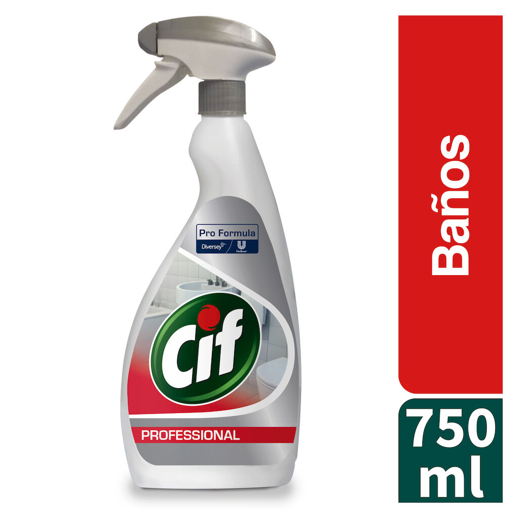 Cif Pro Formula 2en1 Baños 6x0.75L - Limpiador desincrustante para todas las superficies del baño